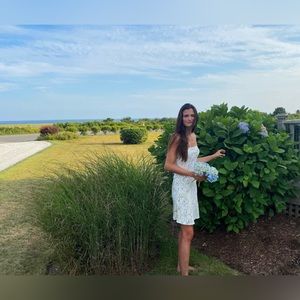 Refine x Riley Sheehey The Rachel Mini Slip Dress in Pale Blue Size 2 US 4